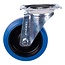 Tarsus Zwenkwiel 200 mm - Slijtvast Rubber - 300 kg Draagvermogen - Blauw