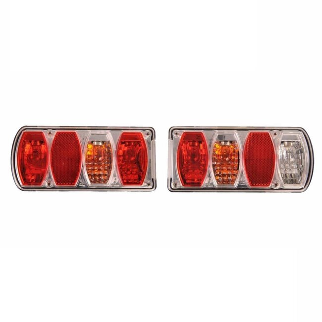 ProPlus Achterlicht set aanhangwagen/caravan - 6 functies - 222 x 100 mm - links/rechts