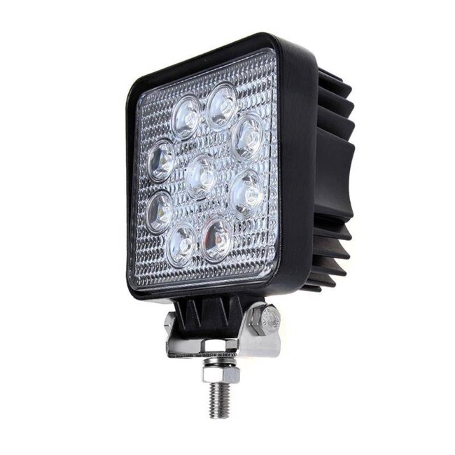 Pro Plus Werklamp met Bout en Moer - 109 x 109 x 65 mm - 9 Led - 27 Watt