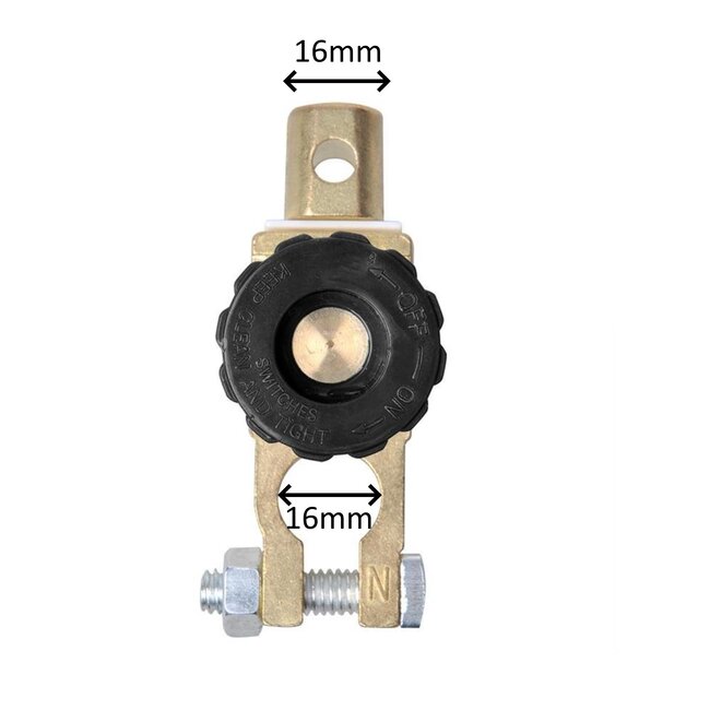 ProPlus Accupoolklem met stroomonderbreker - Ø 17,5 mm - Minpool - Anti-diefstal - 125A/500A - 6-24V
