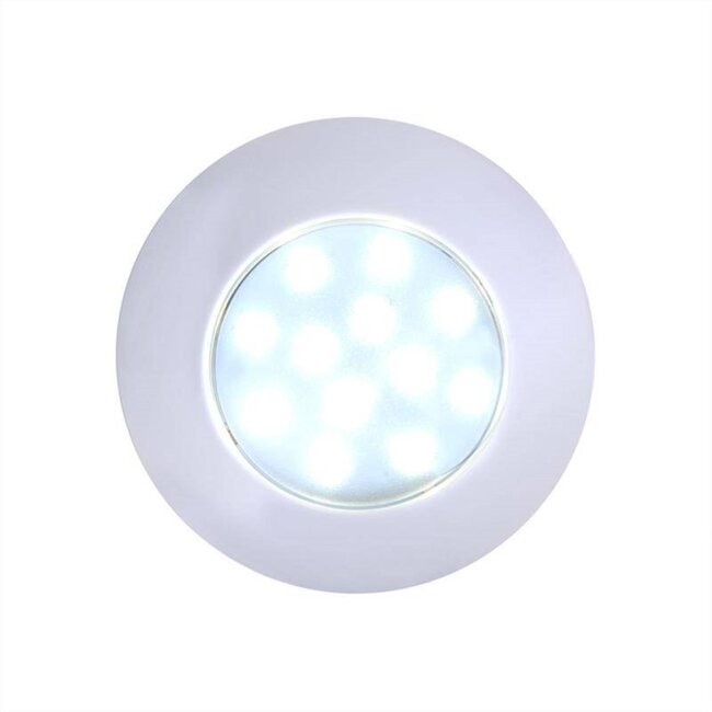 ProPlus Plafonnière - 12 leds - 12V - 240 lumen - Ø 75 x 18 mm - Warm wit licht