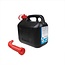 ProPlus Jerrycan 5 liter - kunststof - zwart - UN-gekeurd - met flexibele vulslang