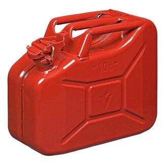 Pro Plus Jerrycan 10 liter - Metaal - Rood - UN- en TÜV/GS Gekeurd