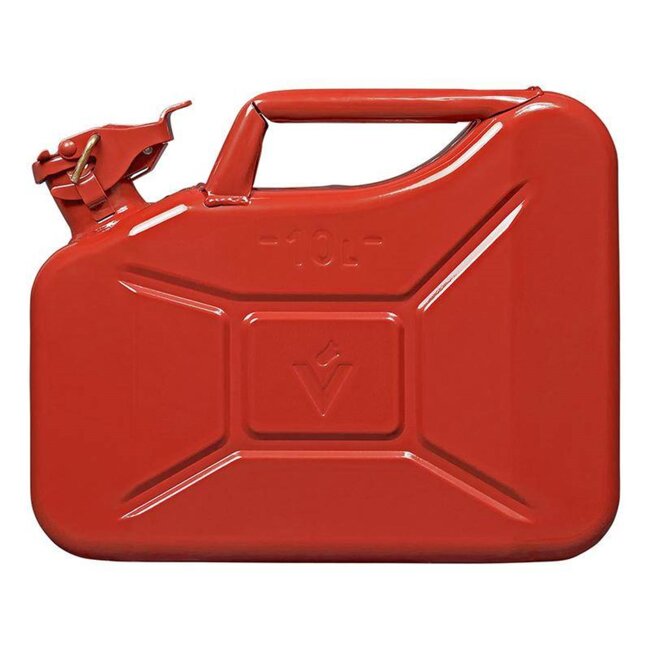 ProPlus Stalen jerrycan - 10 liter - rood - UN en TÜV/GS gekeurd