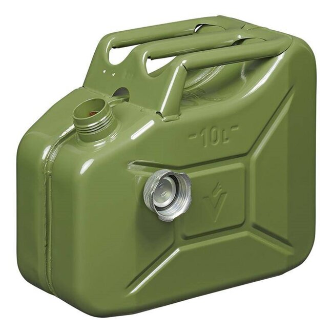 ProPlus Jerrycan 10L - Metaal - Groen - Magnetische Schroefdop - UN & TÜV/GS-gekeurd
