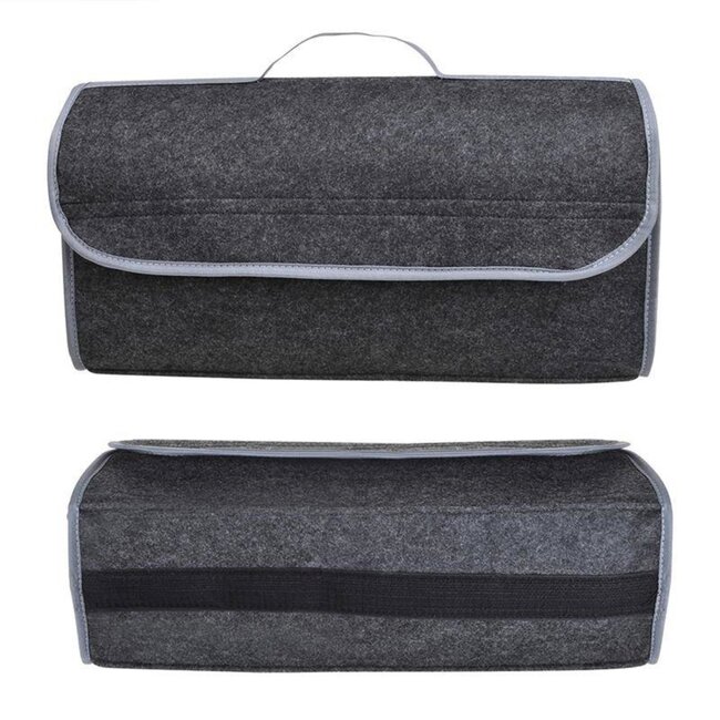 ProPlus Kofferbak organiser - maat L - 48 x 20 x 16 cm - antraciet - met klittenband