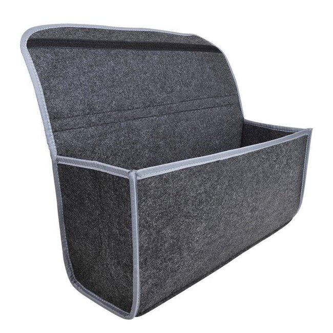 ProPlus Kofferbak organiser - maat L - 48 x 20 x 16 cm - antraciet - met klittenband