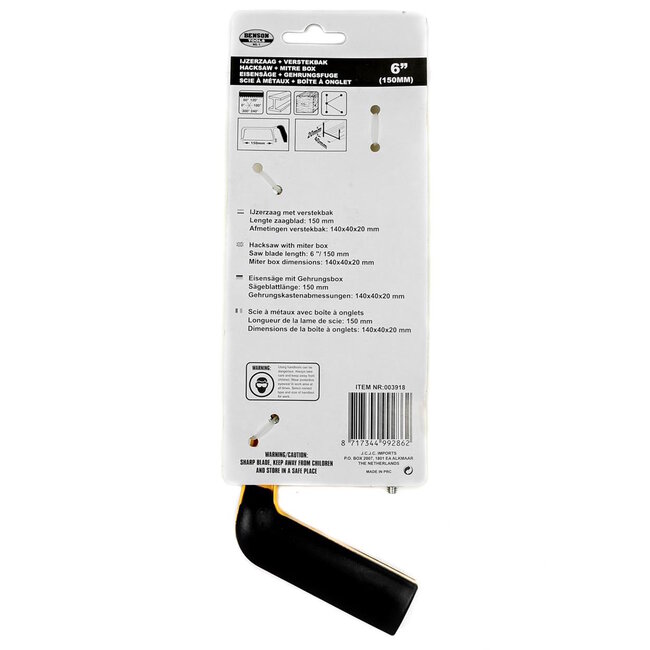 Benson IJzerzaag met verstekbak - Universeel - 150 mm - Voor diverse hoeken en posities