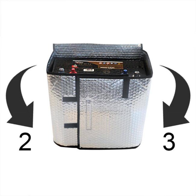 ProPlus Thermo-accuhoes - Winterbescherming - Klittenbandsluiting - Geschikt voor 50Ah-72Ah - Maat M
