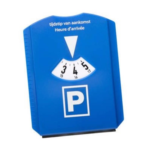 Pro Plus Parkeerschijf NL/D/F/GB met IJskrabber & Winkelwagenmuntjes Pro Plus Parkeerschijf NL/D/F/GB met IJskrabber & Winkelwagenmuntjes