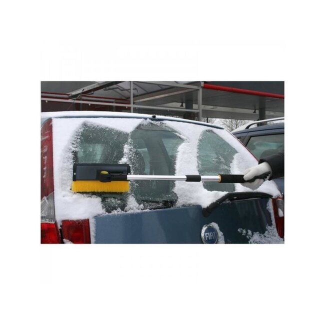 ProPlus Sneeuwborstel met raamtrekker en ijskrabber - telescopische steel - soft grip - draaibaar borsteldeel