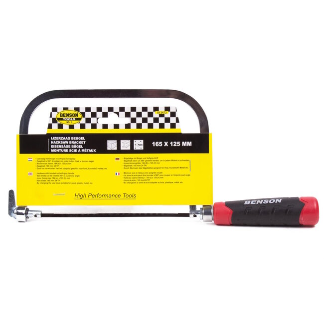 Benson IJzerzaag met beugel - 360° draaibaar zaagblad - Soft-grip handgreep - 165 x 125 mm