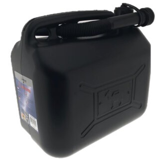 Benson Jerrycan met tuit - 10 liter - zwart - stevig en duurzaam