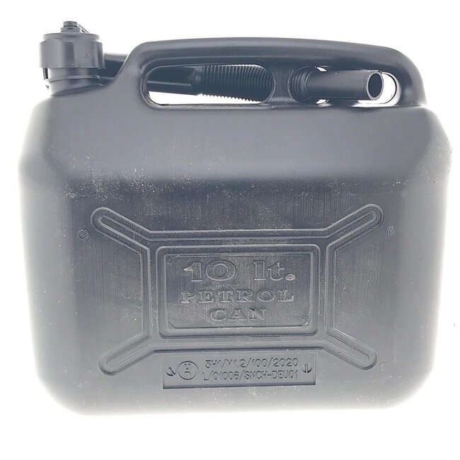 Benson Jerrycan met tuit - 10 liter - zwart - stevig en duurzaam
