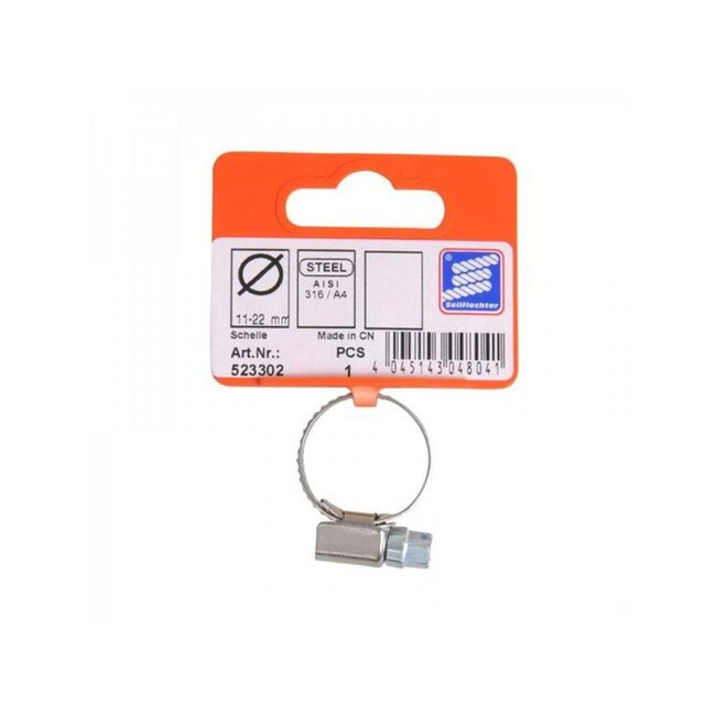 Seilflechter Slangklem - RVS AISI 316 - 11-22 mm - Corrosiebestendig