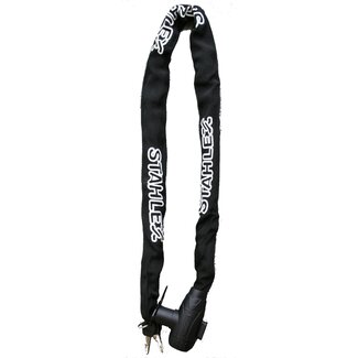 Benson Kettingslot - gehard staal - cilinderslot - Ø 5.5 x 1000 mm - zwart - 2 sleutels