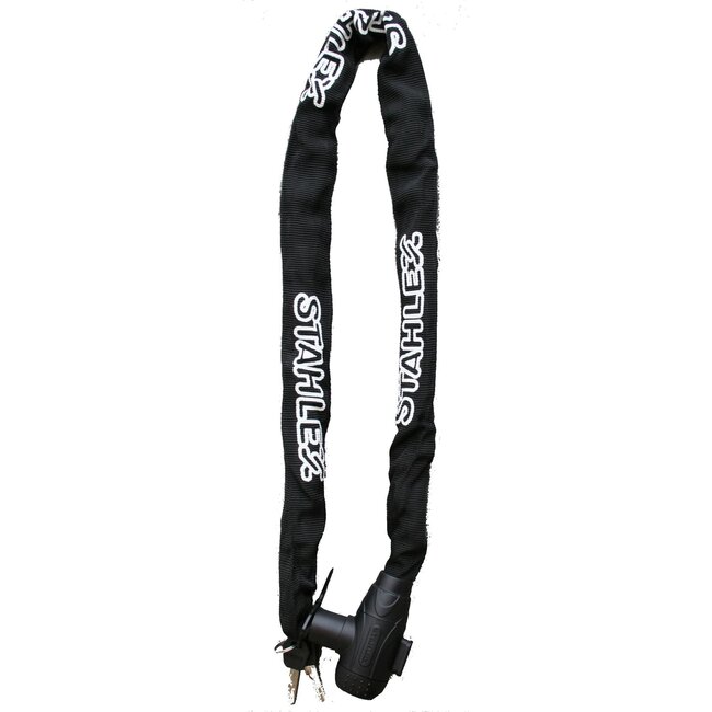 Benson Kettingslot - gehard staal - cilinderslot - Ø 5.5 x 1000 mm - zwart - 2 sleutels