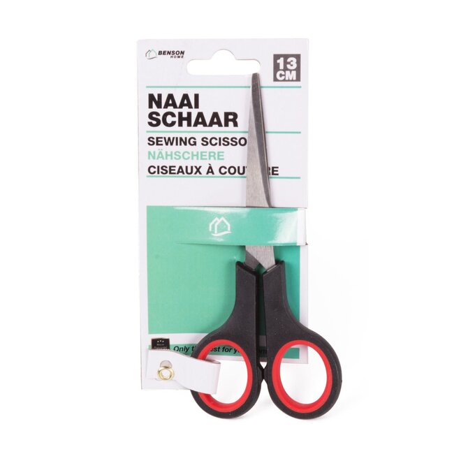 Benson Naaischaar - 13 cm - Kunststof Grepen - Soft Binnenring - Comfortabel en Nauwkeurig