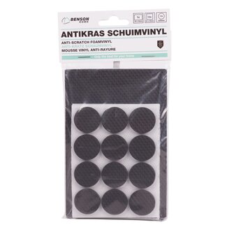 Benson Startersset antikrasvilt - schuimvinyl - zwart - 25-delig - sterk klevend