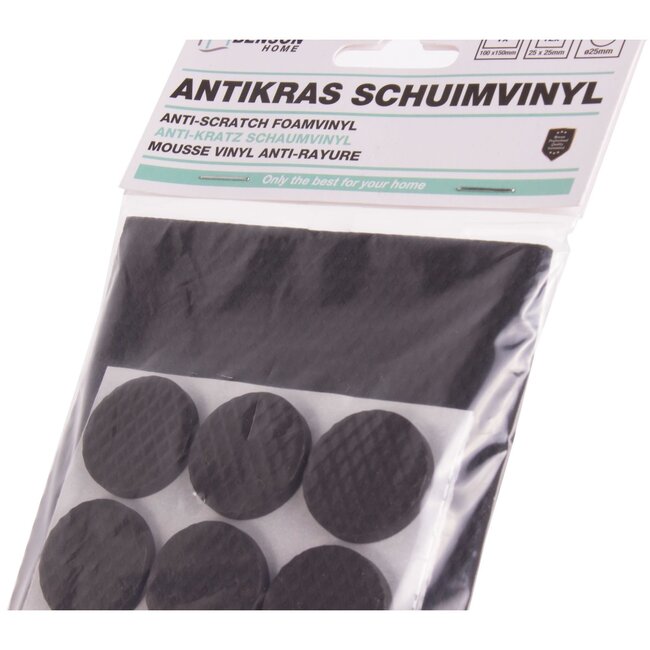 Benson Startersset antikrasvilt - schuimvinyl - zwart - 25-delig - sterk klevend