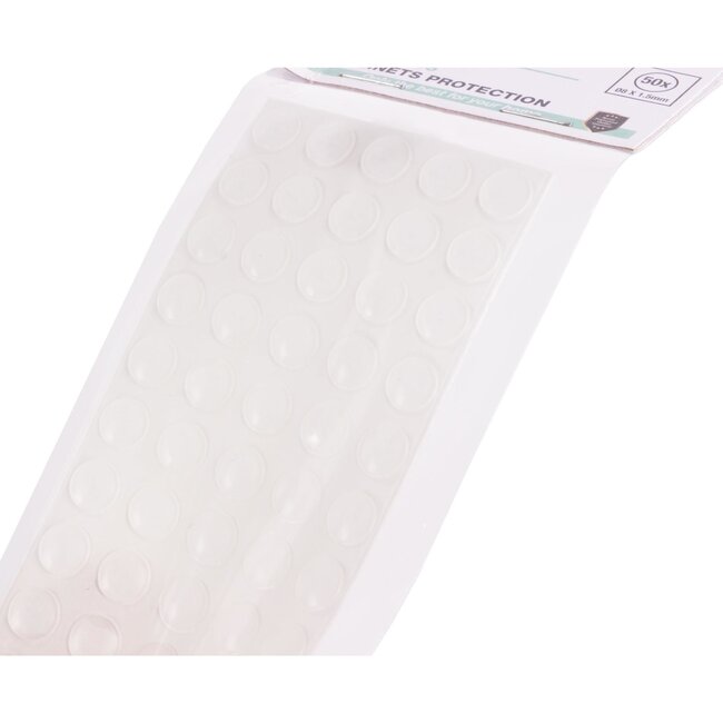 Benson Transparante Siliconendruppels – Zelfklevende Stootdoppen – Ø 8 x 1.5 mm – 50 stuks