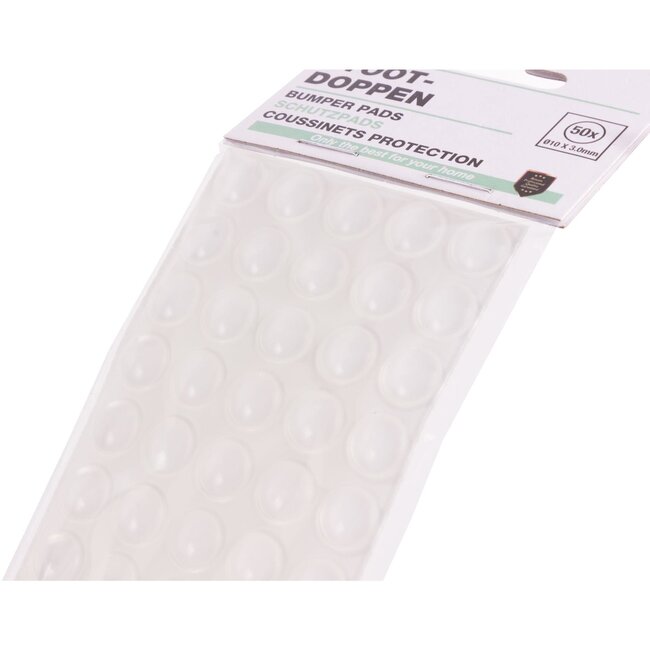 Benson Transparante Siliconendruppels – Zelfklevende Stootdoppen – Ø 10 x 3.0 mm – 50 stuks