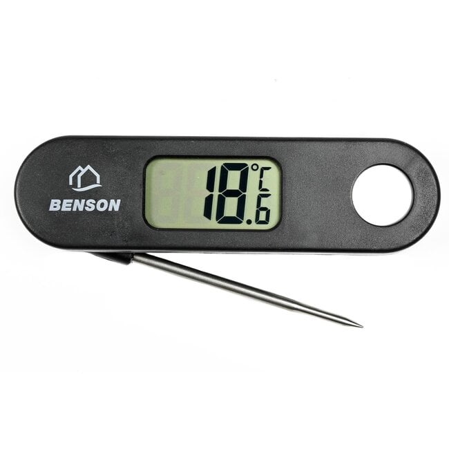 Benson Inklapbare digitale keukenthermometer - Magnetische achterkant - Bereik -40 tot 200°C