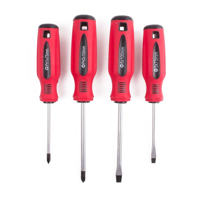 Benson Schroevendraaierset - Kruiskop Philips - Ergonomische Handgreep - 4-delig - Inclusief Opbergdoos