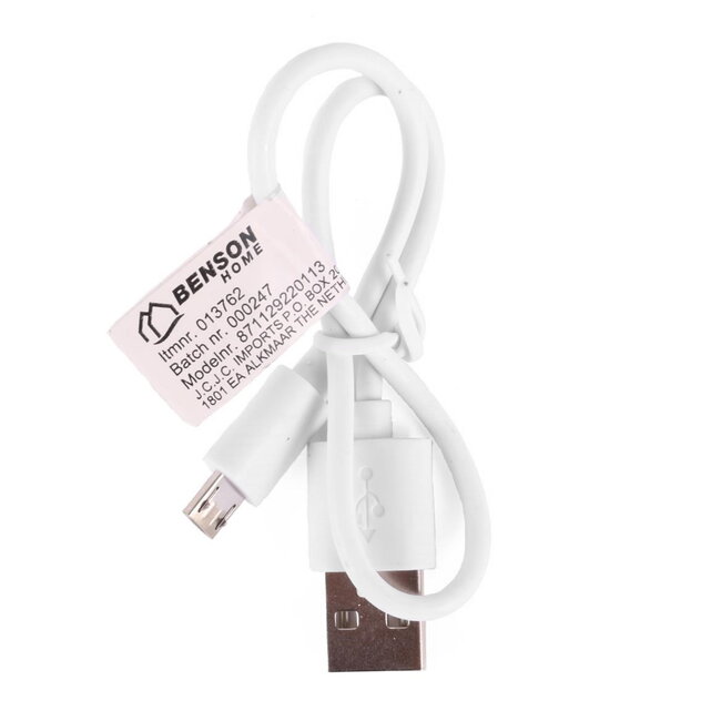 Benson Draagbare ventilator - oplaadbaar - met clip - zwart - lichtgewicht - 3 snelheden