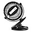 Benson Draagbare ventilator - oplaadbaar - met clip - zwart - lichtgewicht - 3 snelheden