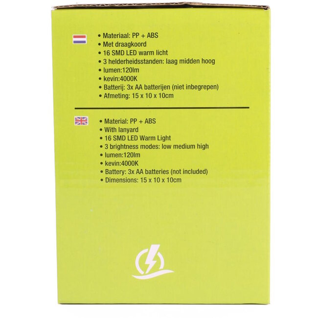 Benson Draagbare LED-lamp - 3 standen - 120 lumen - 15 x 10 cm - Warm licht