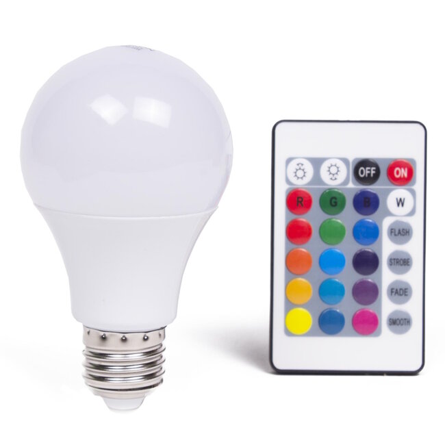 Benson RGB LED Lamp - E27 - 5 Watt - Multicolor - Afstandsbediening