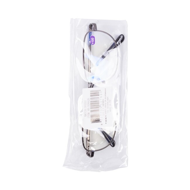 Benson Leesbril met clip - titanium frame - sterkte +1.00 - zwart