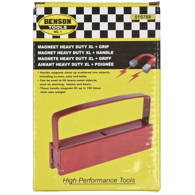 Benson Krachtige heavy-duty magneet met grip - 790 gram - tilt tot 100 keer eigen gewicht