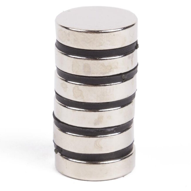 Benson Supersterke magneet - Ø 12 x 3 mm - 6 stuks - Veel houdkracht
