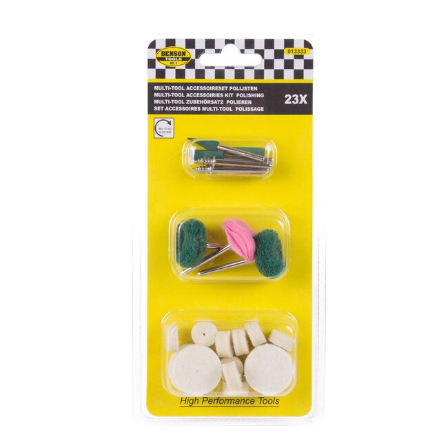 Benson Accessoireset multitool - polijsten en reinigen - 23 delig