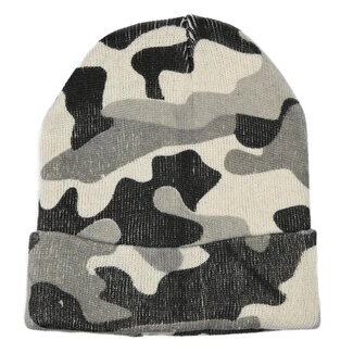 Benson Camouflage muts - grijs - one size - 100% acryl - comfortabel en stijlvol