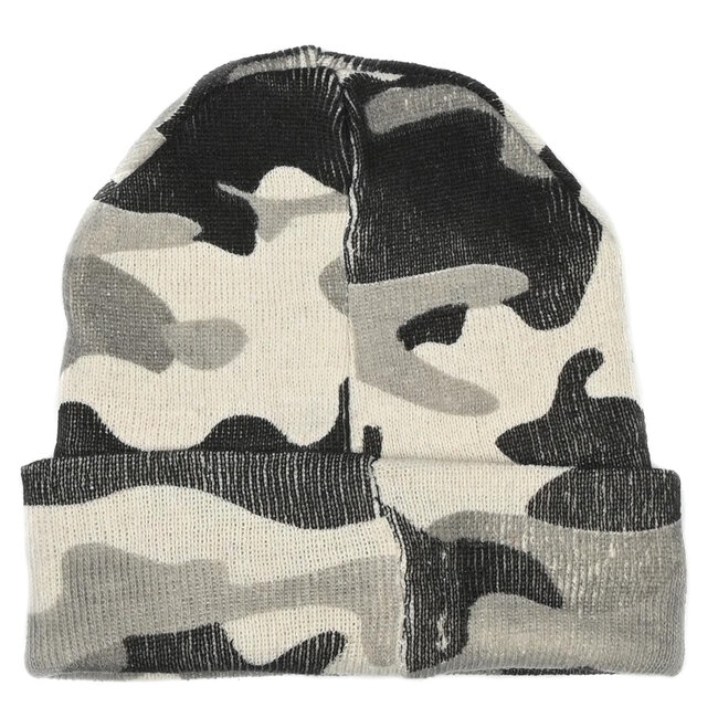Benson Camouflage muts - grijs - one size - 100% acryl - comfortabel en stijlvol