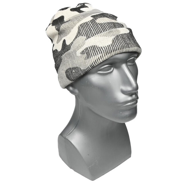 Benson Camouflage muts - grijs - one size - 100% acryl - comfortabel en stijlvol