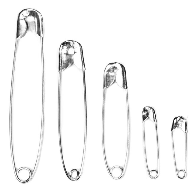 Benson Veiligheidsspelden set - 4 maten - Zilver - Stevig en duurzaam