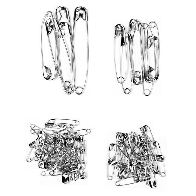 Benson Veiligheidsspelden set - 4 maten - Zilver - Stevig en duurzaam