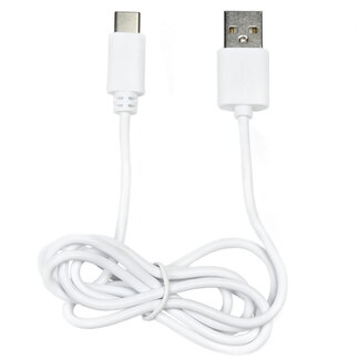 Benson USB naar Type C kabel - 1 meter - Wit - Snel opladen en dataoverdracht