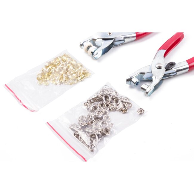 Benson Gatentang set - Revolvertang - Inclusief 3 accessoires - Rood - 3-delig