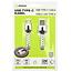 Benson USB naar Type C kabel - Nylon - 2 meter - Wit/Zwart - 2.1A