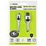 Benson USB naar Micro USB kabel - Nylon - 2 meter - Wit/Zwart - 2.1A