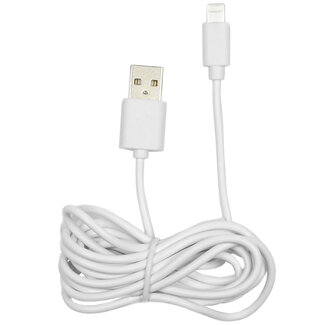 Benson USB naar Lightning kabel - 1 meter - wit - 2.1A - PVC en koper