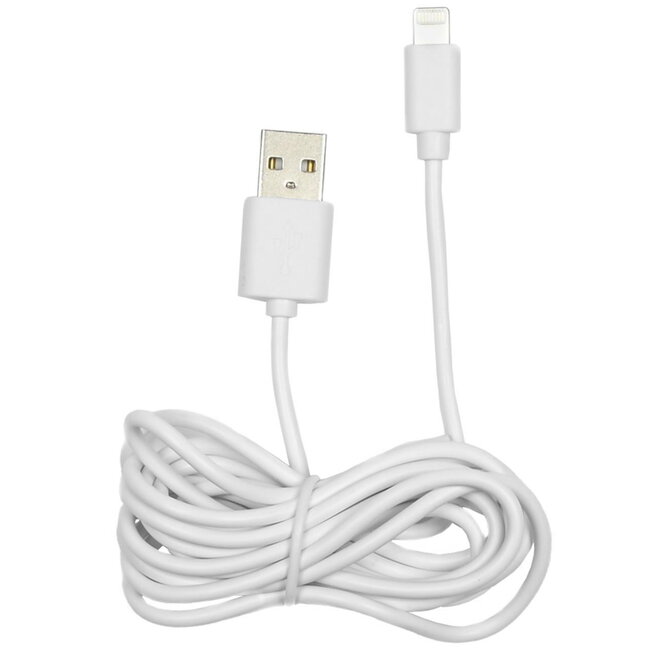 Benson Mobiele Oplader - USB naar Lightning Kabel - 1 meter - Wit