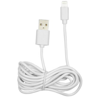Benson USB naar Lightning kabel - 2 meter - wit - snelle dataoverdracht - duurzaam materiaal