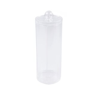 Benson Organizer voor wattenschijfjes - Transparant - Duurzaam PS - Ø 6.9 x 18.7 cm