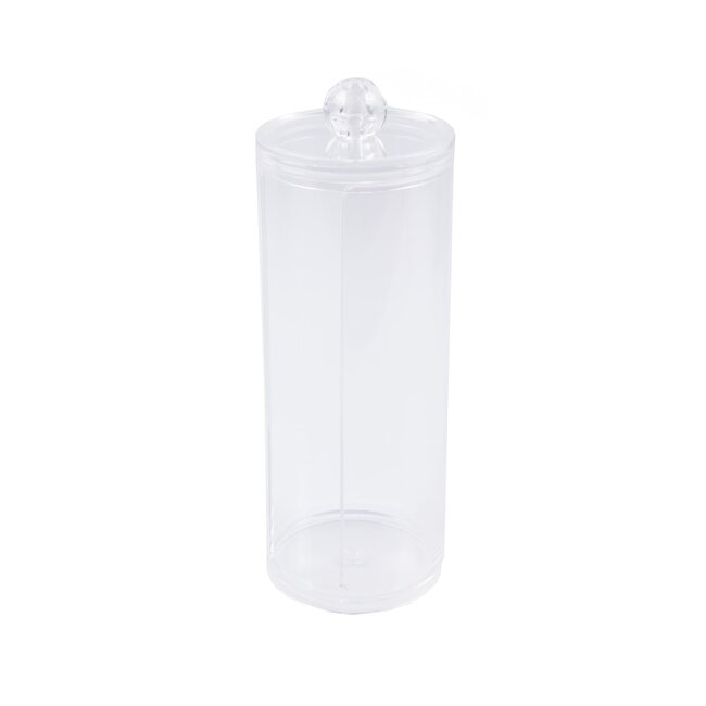 Benson Organizer voor wattenschijfjes - Transparant - Duurzaam PS - Ø 6.9 x 18.7 cm